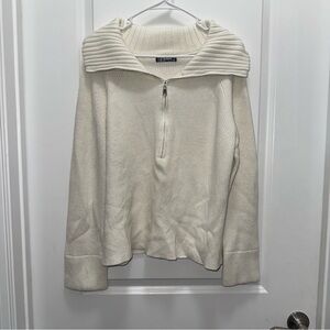 Amazon BTFBM Women's White Quarterzip Sweater